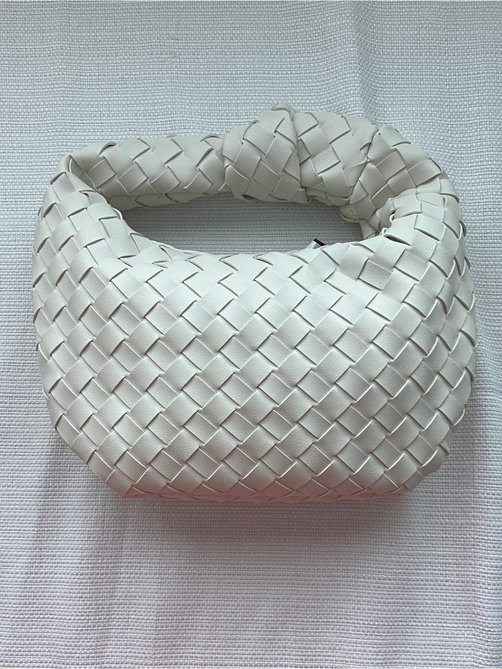 Urban Expressions Lizbeth Ivory Woven Knot Clutch Bag Jodie Inspired Handbag